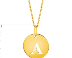 Złota zawieszka - litera A