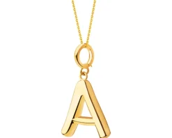Złota zawieszka - litera A