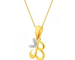 Złota zawieszka  - Litera B