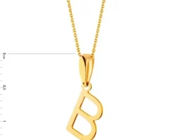 Złota zawieszka - litera B