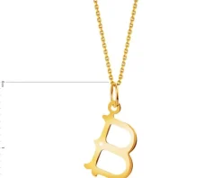 Złota zawieszka - litera B