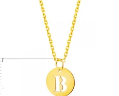 Złota zawieszka - litera B