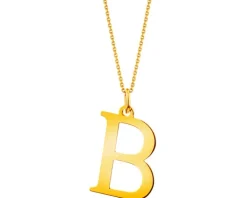 Złota zawieszka - litera B