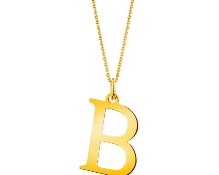Złota zawieszka - litera B