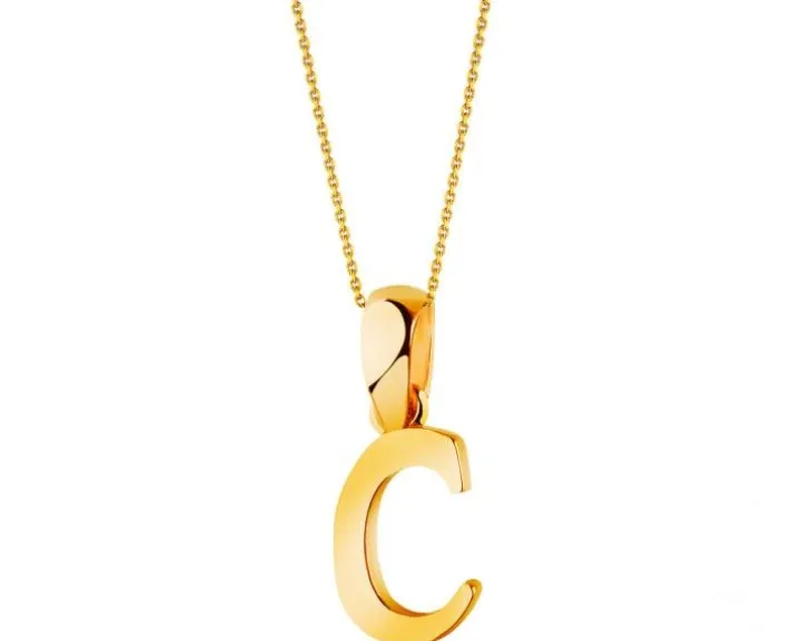 Złota zawieszka - litera C