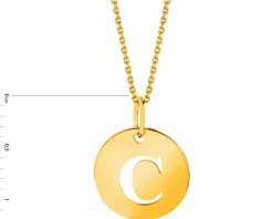 Złota zawieszka - litera C