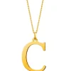 Złota zawieszka - litera C