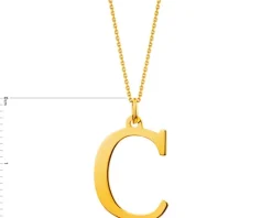 Złota zawieszka - litera C