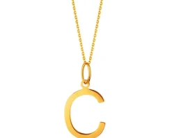 Złota zawieszka - litera C