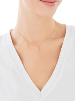 Złota zawieszka  - Litera D