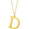 Złota zawieszka - litera D