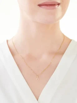 Złota zawieszka - litera D