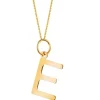 Złota zawieszka - litera E