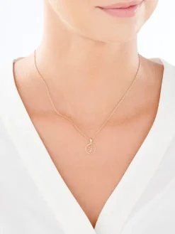 Złota zawieszka - litera F