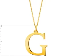 Złota zawieszka - litera G