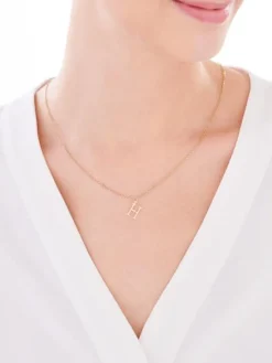 Złota zawieszka - litera H