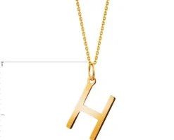 Złota zawieszka - litera H