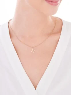 Złota zawieszka - litera H