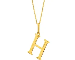 Złota zawieszka - litera H