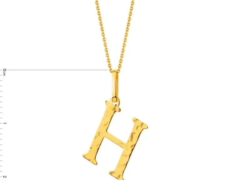 Złota zawieszka - litera H