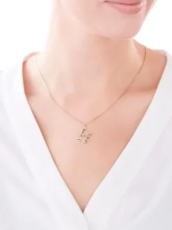 Złota zawieszka - litera H