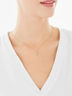 Złota zawieszka - Litera H