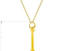 Złota zawieszka - litera I