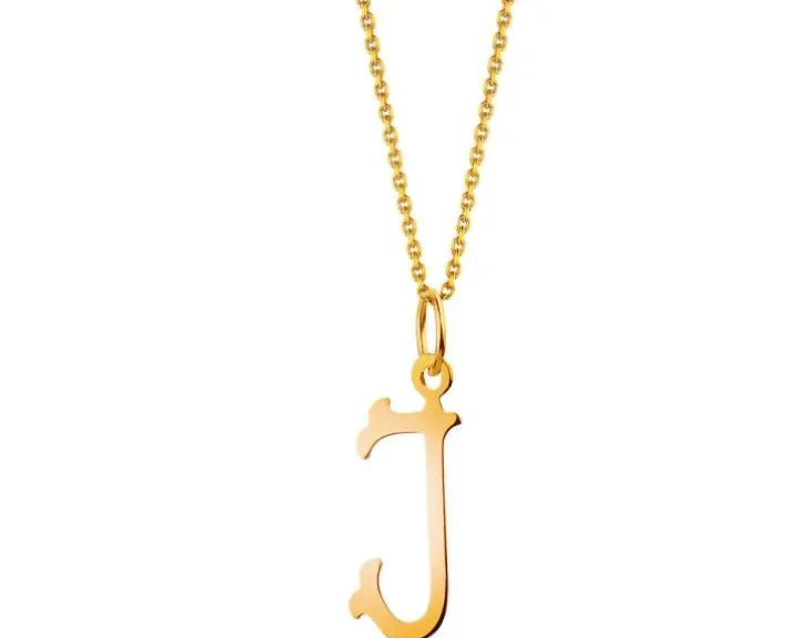 Złota zawieszka - litera J