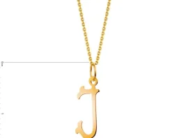 Złota zawieszka - litera J