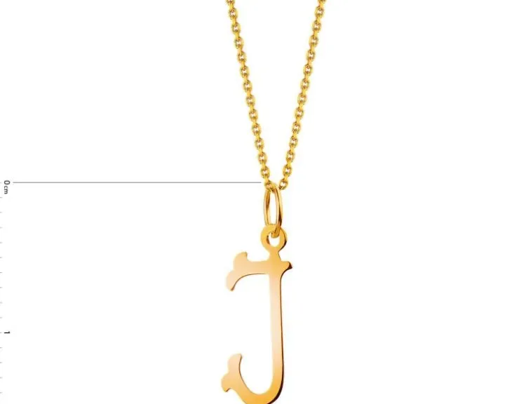 Złota zawieszka - litera J