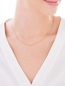 Złota zawieszka - litera J