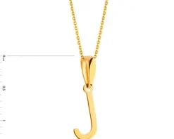 Złota zawieszka - litera J