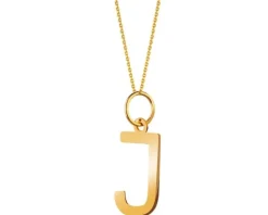 Złota zawieszka - litera J