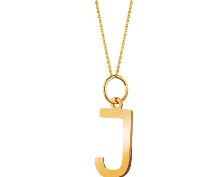Złota zawieszka - litera J