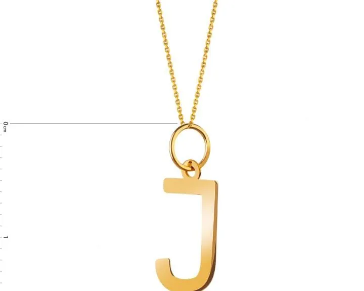 Złota zawieszka - litera J
