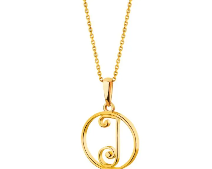 Złota zawieszka - litera J