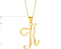 Złota zawieszka - litera K