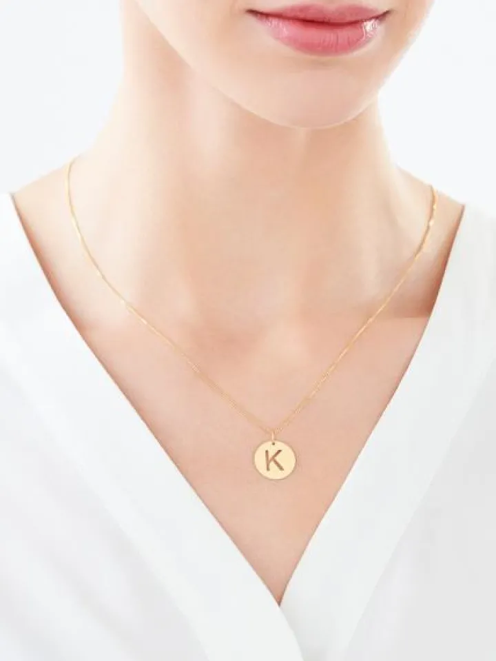 Złota zawieszka - litera K