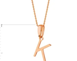 Złota zawieszka - litera K