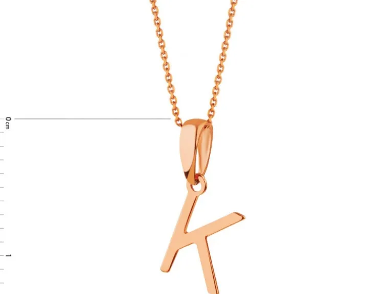 Złota zawieszka - litera K