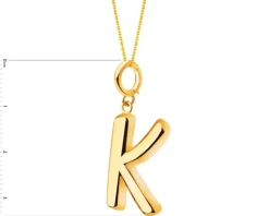Złota zawieszka - litera K