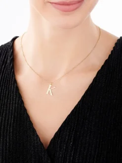 Złota zawieszka - litera K