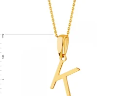 Złota zawieszka - litera K