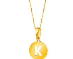 Złota zawieszka - litera K