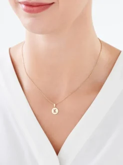 Złota zawieszka - litera K