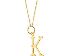 Złota zawieszka - litera K