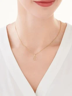 Złota zawieszka - litera K