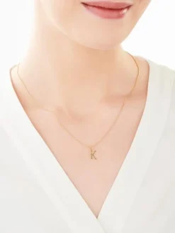 Złota zawieszka - litera K