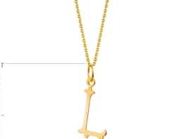 Złota zawieszka - litera L