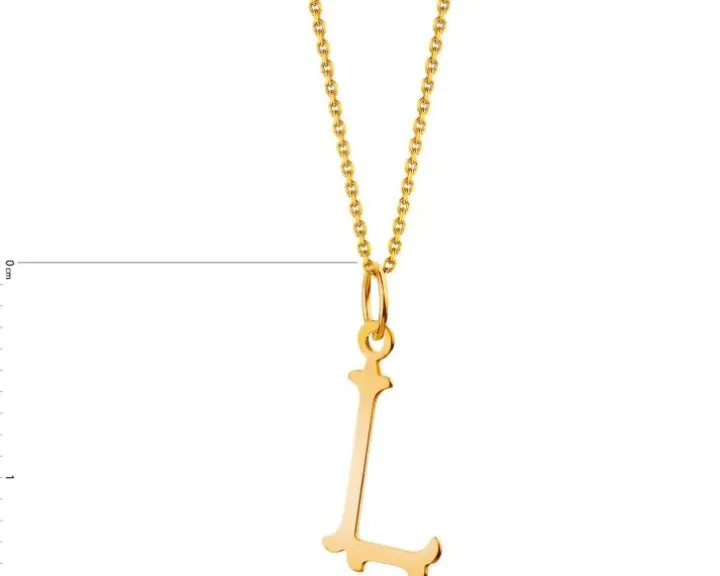 Złota zawieszka - litera L